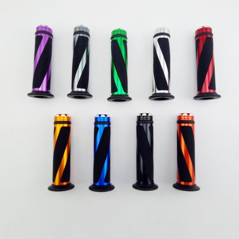 OKSTNO Universal Motorcycle Rubber Gel Handlebar Hand Grips for 7/8" Bar End Handle Bars Sports Bikes (Purple) - Image 5